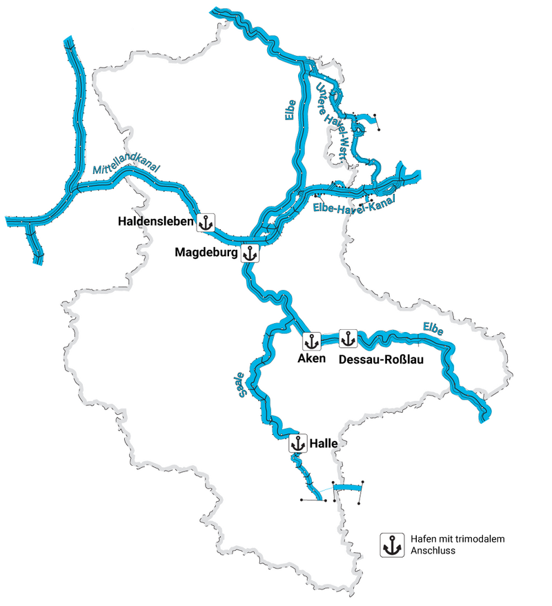 Wasserstraßen und Häfen in Sachsen-Anhalt