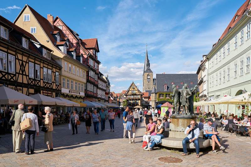 Quedlinburg ist eines von 22 Mittelzentren in Sachsen-Anhalt. Quedlinburger Innenstadt