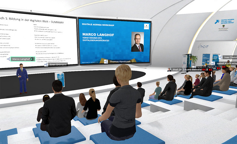 Screenshot des virtuellen Plenums