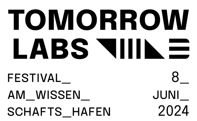 Banner mit Schriftzug "Tomorrow Labs - Festival am Wissenschaftshafen - 8. Juni 2023"