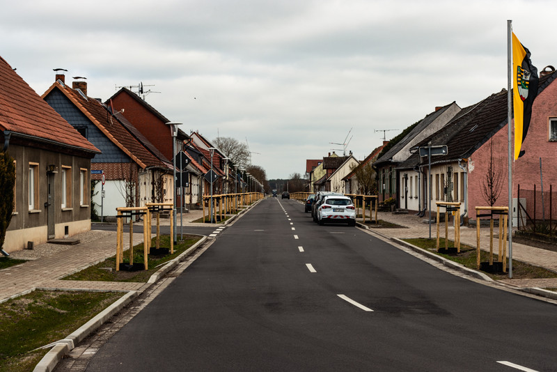 Eine Landesstraße in Sachsen-Anhalt
